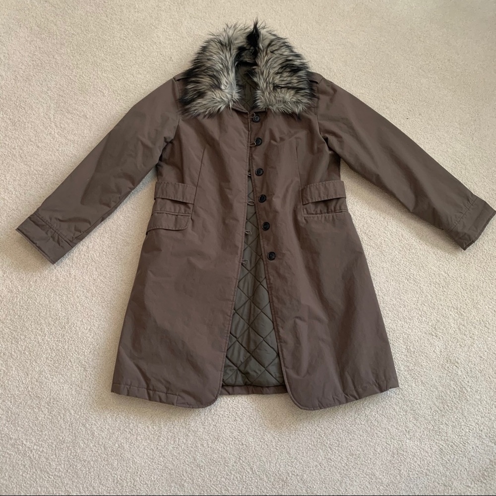Crossing Point Coat with Removable Faux Fur Collar
